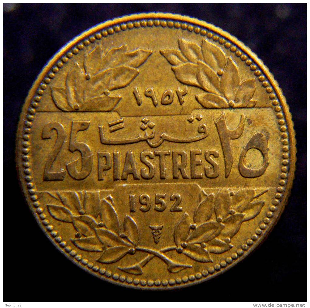 LIBANO 25 PIASTRES 1952 - Lebanon