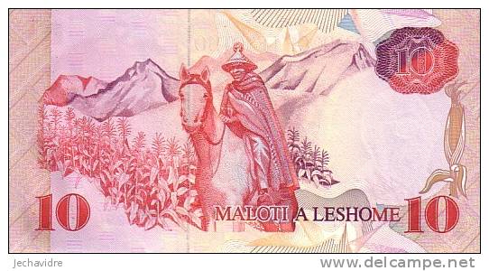 LESOTHO   10 Maloti  Emission De 1990   Pick 11a     ***** BILLET  NEUF ***** - Lesotho
