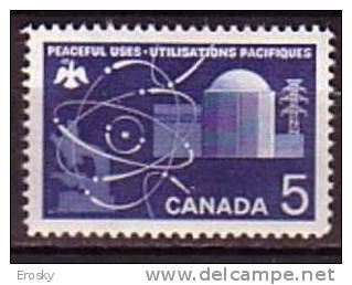 F0495 - CANADA Yv N°373 ** ENERGIE ATOMIQUE - Nuevos