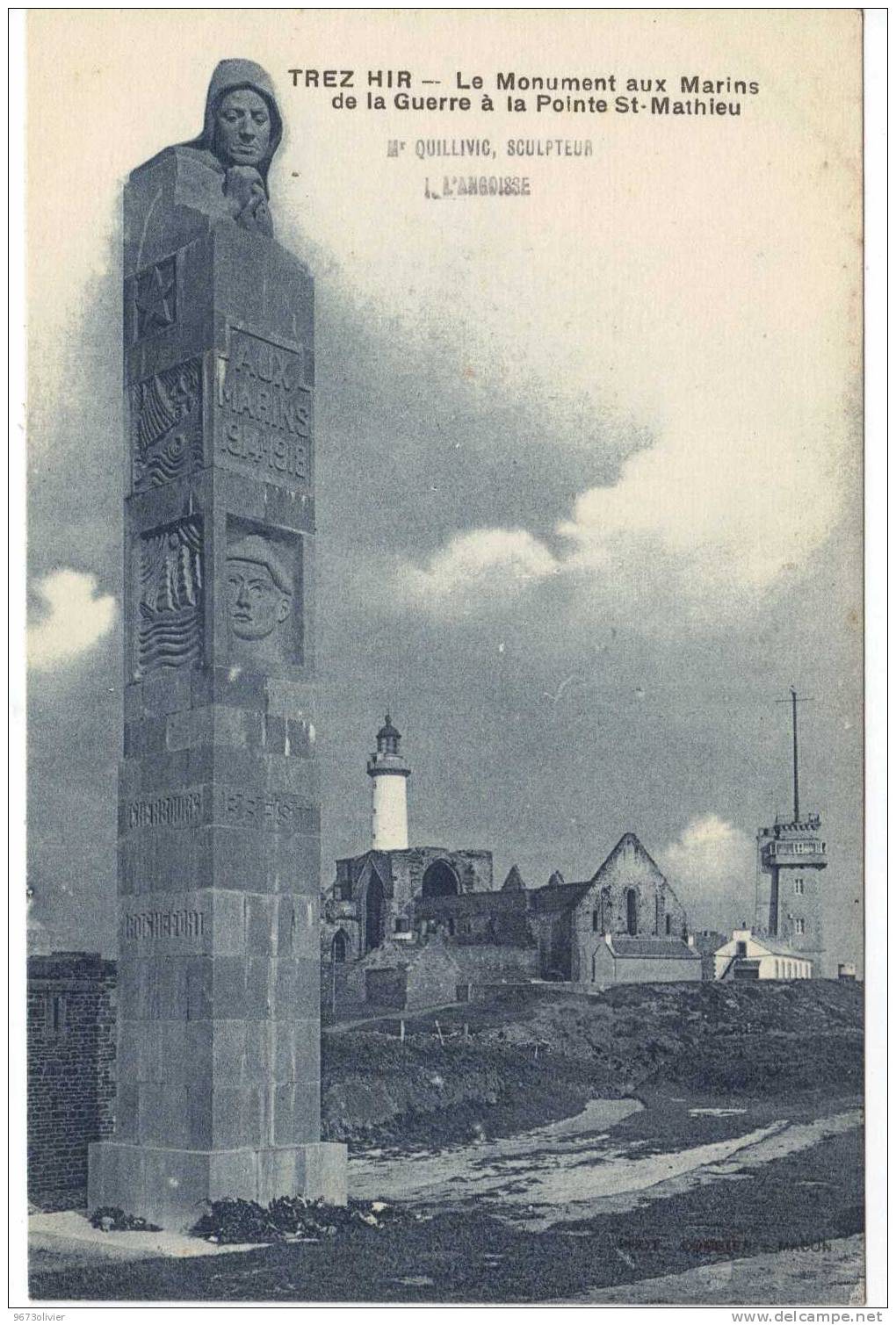 Trez Hir Coin Le Monument Aux Marins De Guerre A La Pointe St Mathieu - Ploudalmézeau