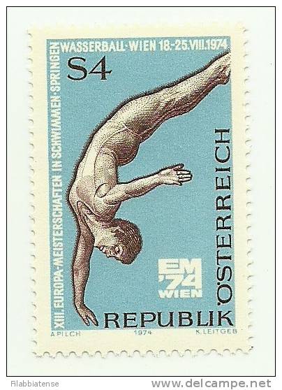 1974 - Austria 1290 Campionato Nuoto    ------ - Kunst- Und Turmspringen