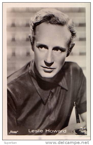 CINÉMA ANCIEN - ACTEUR : LESLIE HOWARD - PHOTO Des ANNÉES 1920 - 1930 : ROSS - DIMENSIONS : ~ 5 X 7 CM (g-539) - Acteurs