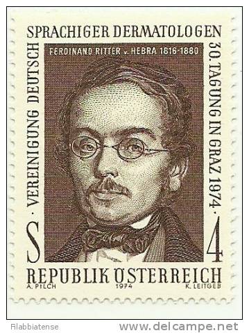 1974 - Austria 1291 Ritter Von Hebra   ------ - Malattie