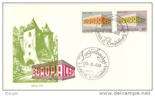 LUXEMBOURG  EUROPA CEPT 1969   FDC - 1969