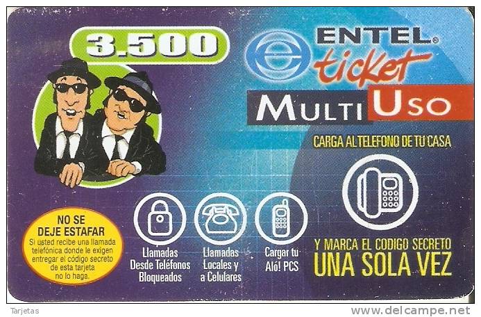 TARJETA DE CHILE DE ENTEL DE $3500  (NO SE DEJE ESTAFAR) - Chile