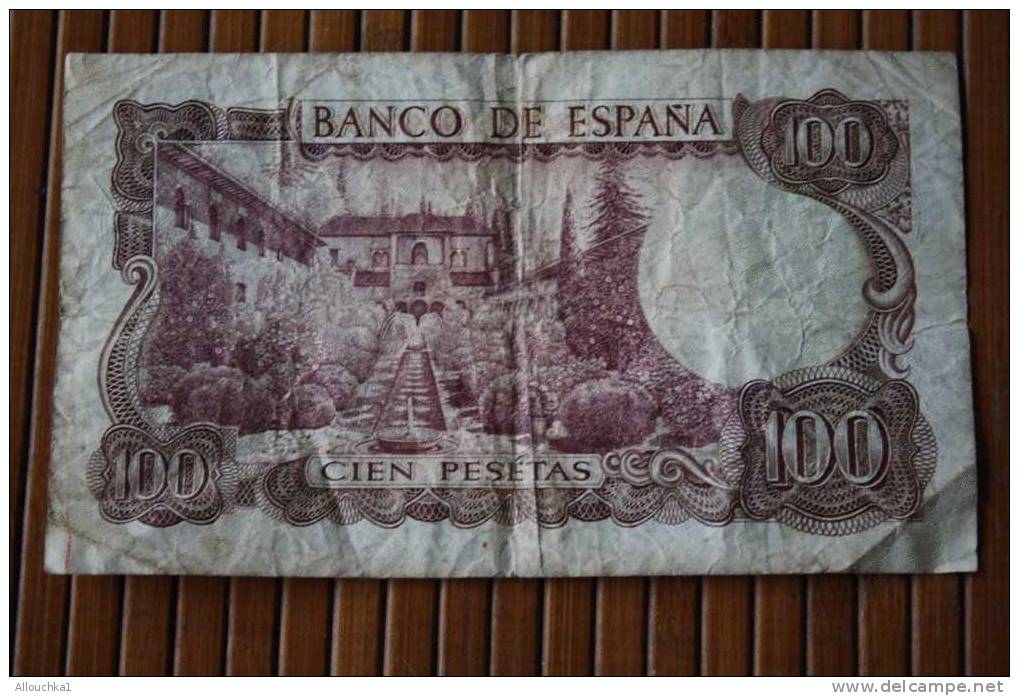 BILLET DE BANQUE ESPAGNE  EL BANCO DE ESPANA  CIEN PESETAS  MADRID 17-11-1970 - 100 Pesetas