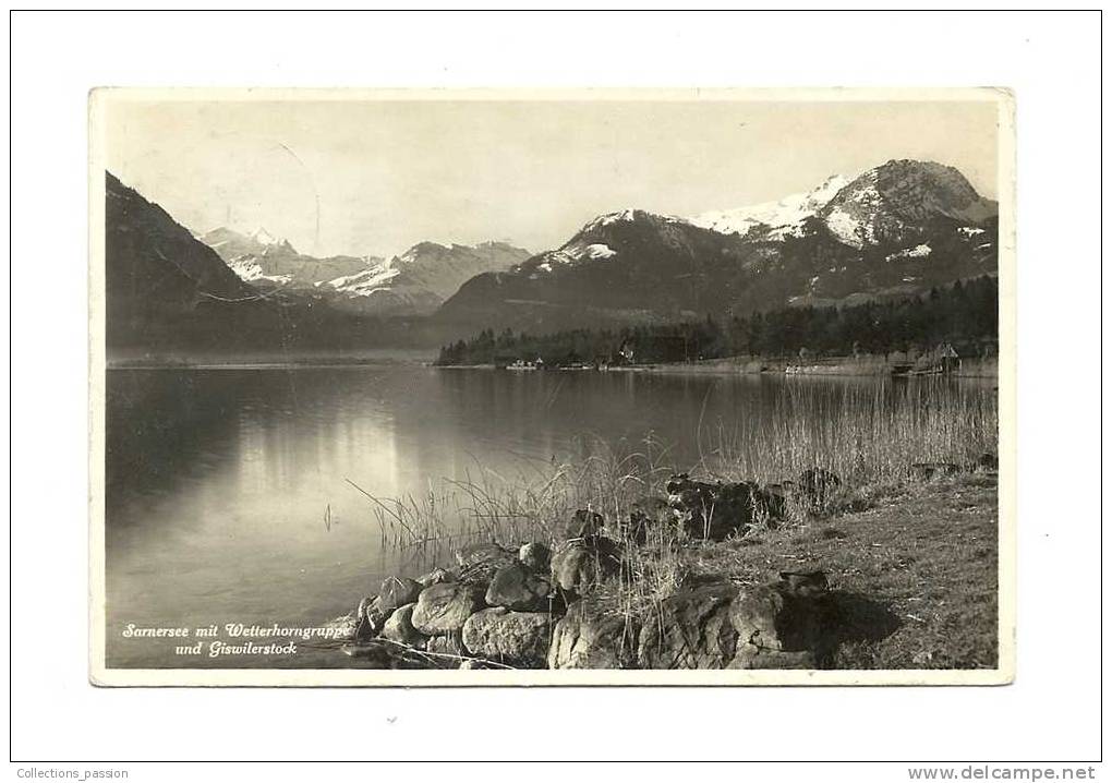 Cp, Suisse, Sarnersee Mit Wetterhorngruppe Und Giswilerstock, Voyagée 1934 - Wiler Bei Utzenstorf