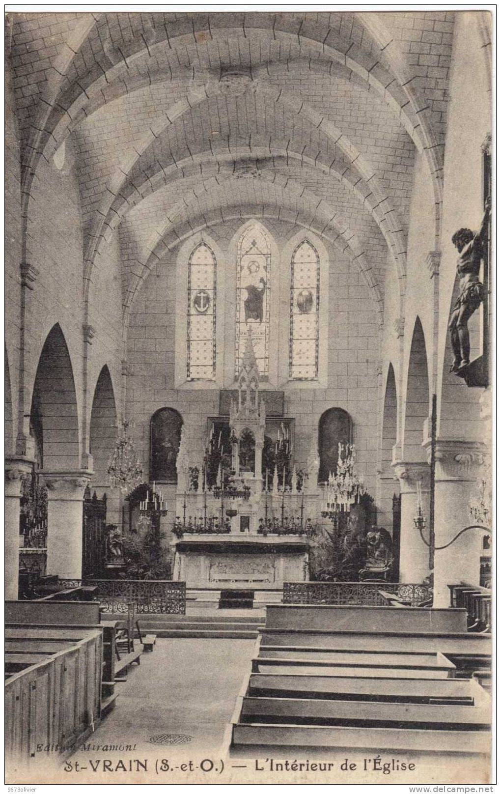 Rare St Vrain L Interieur De L Eglise - Saint Vrain