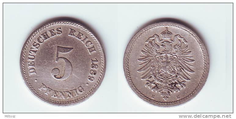 Germany 5 Pfennig 1889 E - 5 Pfennig