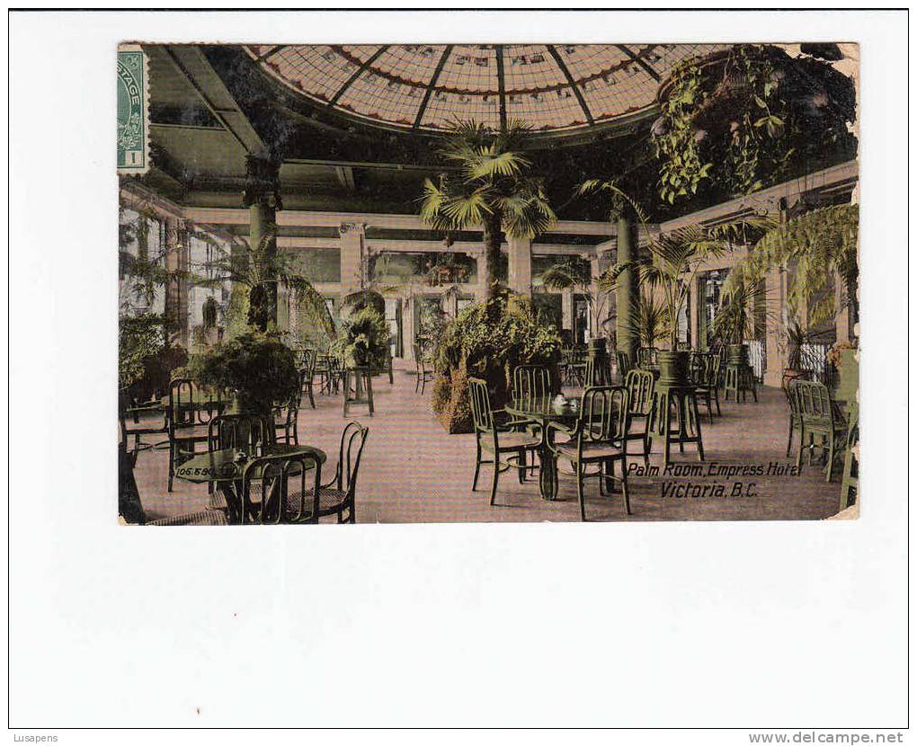 OLD FOREIGN 5680 - CANADA -PALM ROOM. EMPRESS HOTEL, VICTORIA, B.C. - Victoria