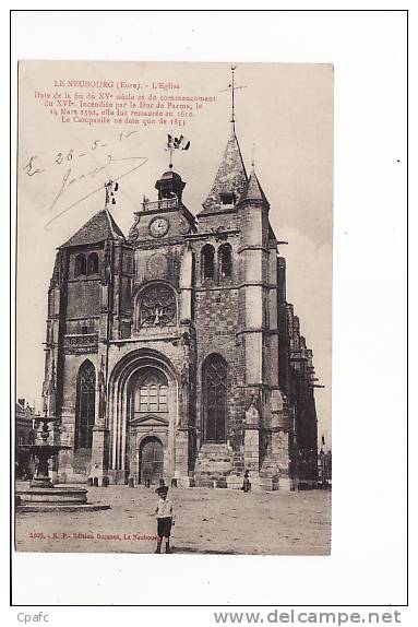 Carte 1905 LE NEUBOURG L'EGLISE - Le Neubourg