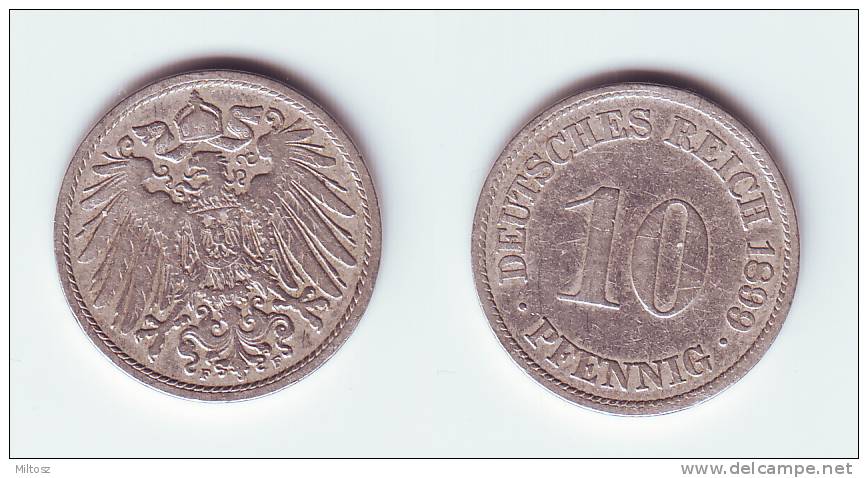 Germany 10 Pfennig 1899 F - 10 Pfennig