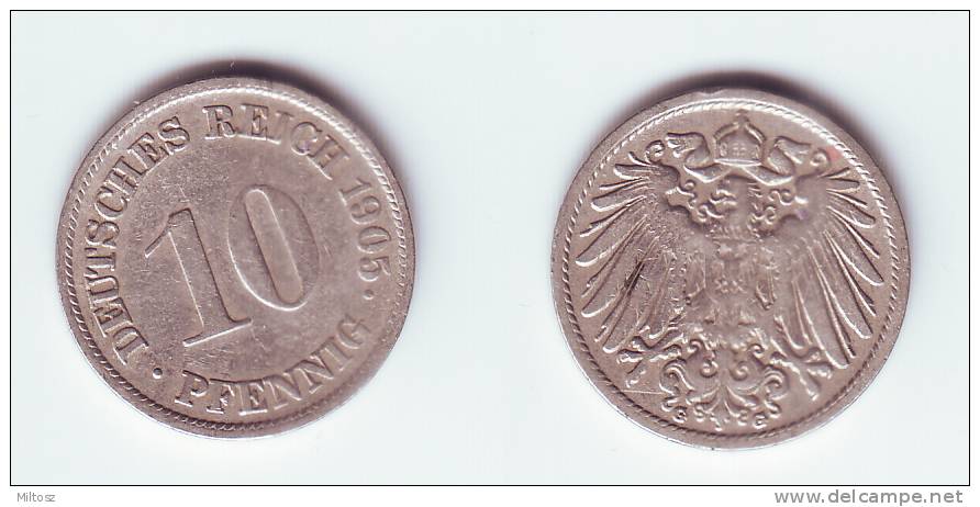 Germany 10 Pfennig 1905 G - 10 Pfennig