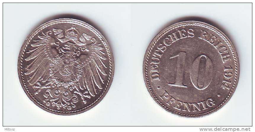 Germany 10 Pfennig 1914 G - 10 Pfennig