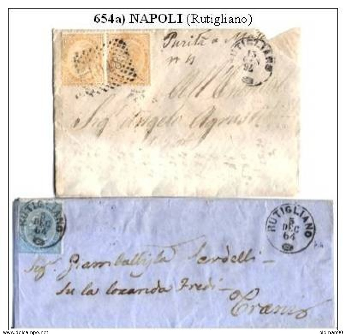 Napoli-00654a - Rutigliano - Storia Postale