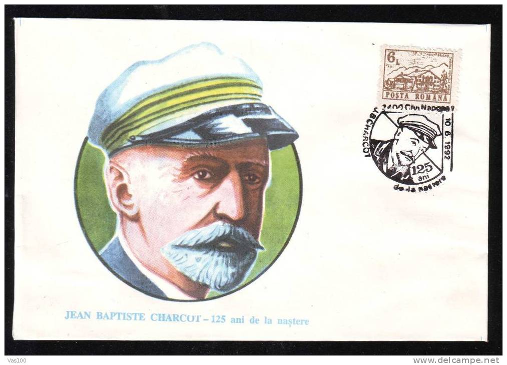 JEAN BAPTISTE CHARCOUT ANNIVERSARY 1992 CANCELL ON SPECIAL COVER! ROMANIA. - Polarforscher & Promis