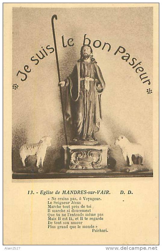 88 - Eglise De MANDRES-sur-VAIR - "Je Suis Le Bon Pasteur"  (D.D. 13) - Bulgneville