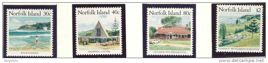 1987-88 Norfolk Island Complete MNH Segment  Set  Of  4  Stamps     "  Island Scenery   " - Norfolk Island