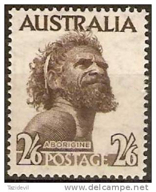 AUSTRALIA - 1952 2/6 Watermark Aborigine. Scott 248. MNH ** - Nuovi