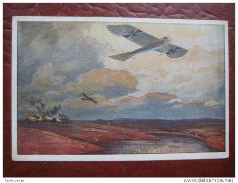 WW1 Propaganda Card - Militärtaube Auf Erkundungsflug Bei Den Masurischen Seen - 1914-1918: 1st War