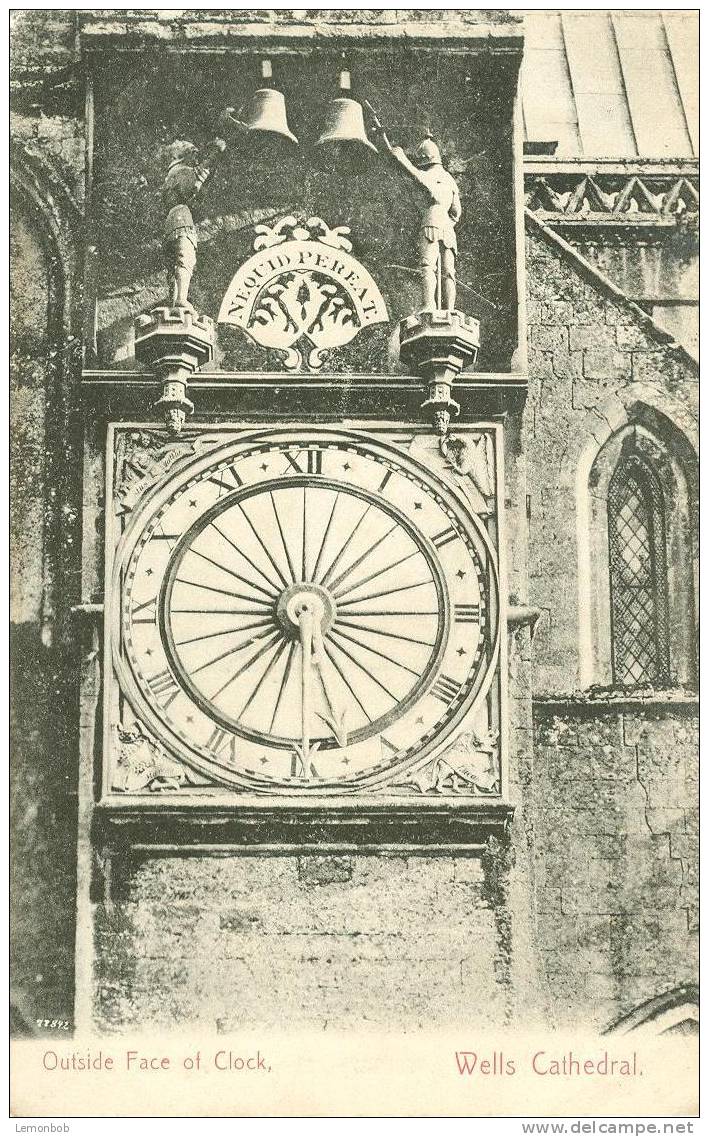 Britain United Kingdom - Outside Face Of Clock, Wells Cathedral - Old Unused Postcard [P1916] - Wells