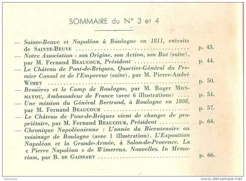 Bulletin Historique De La Société De Sauvegarde Du Chateau De Pont De Briques  - Quartier Général De NAPOLEON  1 Er - Picardie - Nord-Pas-de-Calais