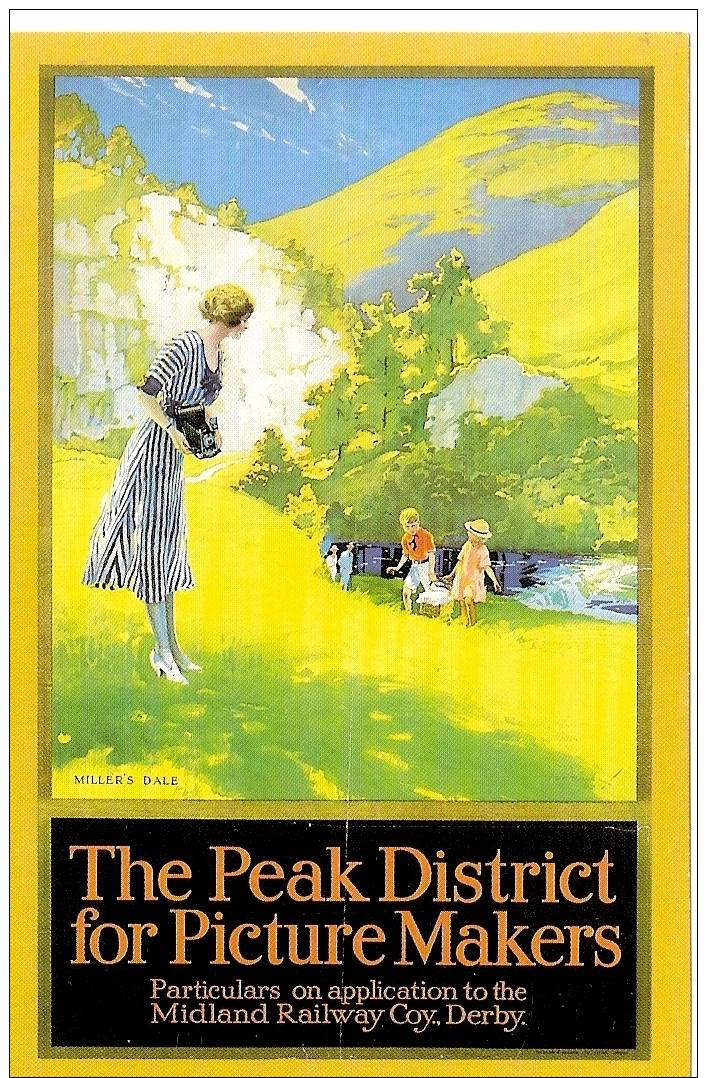 Nostalgia Series Postcard- Railway Poster Peak District The Roof Of England1920´s - Publicité