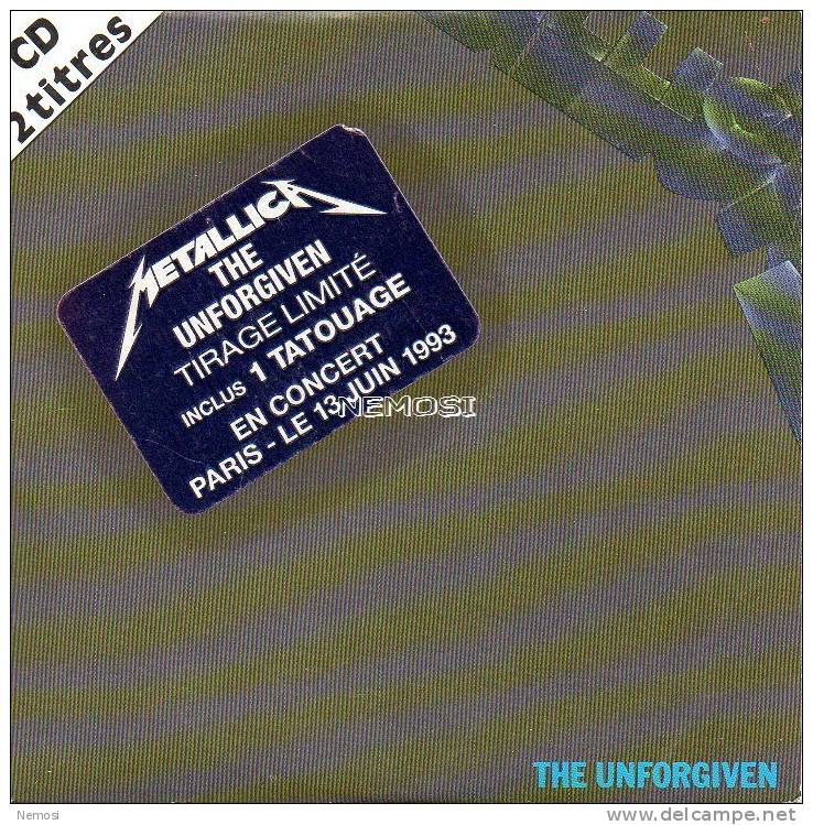 CD - METALLICA - The Unforgiven (6.26) - Killing Time (3.00) - With TATTOO - Sticker Cover - Collectors