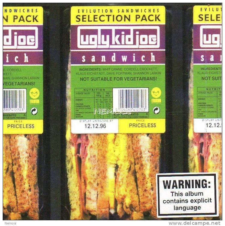 CD - UGLY KID JOE - Sandwich (clean Cut Radio Edit) - Same (original Mix) - Same (instrumental Mix) - Little Red Man - Collector's Editions
