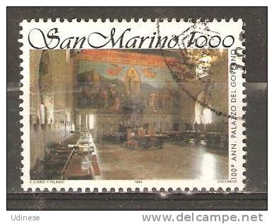 SAN MARINO 1994 - GOVERNMENT PALACE  L.1000 - USED OBLITERE GESTEMPELT - Gebraucht