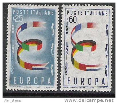 Italien  1957 Yv.  744-5   Mi. 992-3  **MNH - 1957