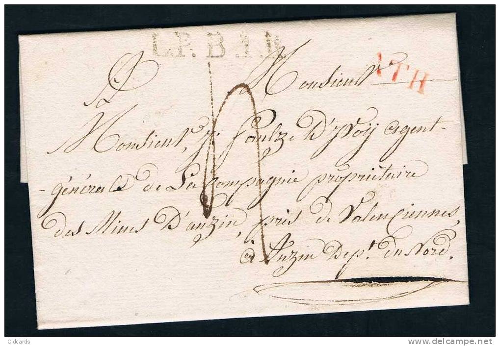 Belgique Précurseur 1826 Lettre Datée De Leuze Avec Marques ATH + LPB1R - 1815-1830 (Periodo Olandese)