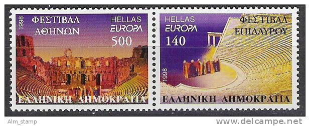 1998 Gréce Griechenland  Yv. 1962-3 Mi. 1978-9 ** MNH - 1998