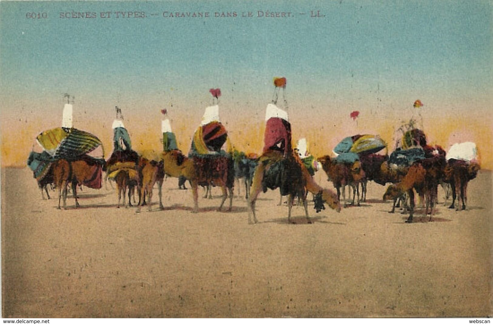 AK / PC Ägypten Egypt Caravane Dans Le Desert Color ~1910 #03 - Other & Unclassified