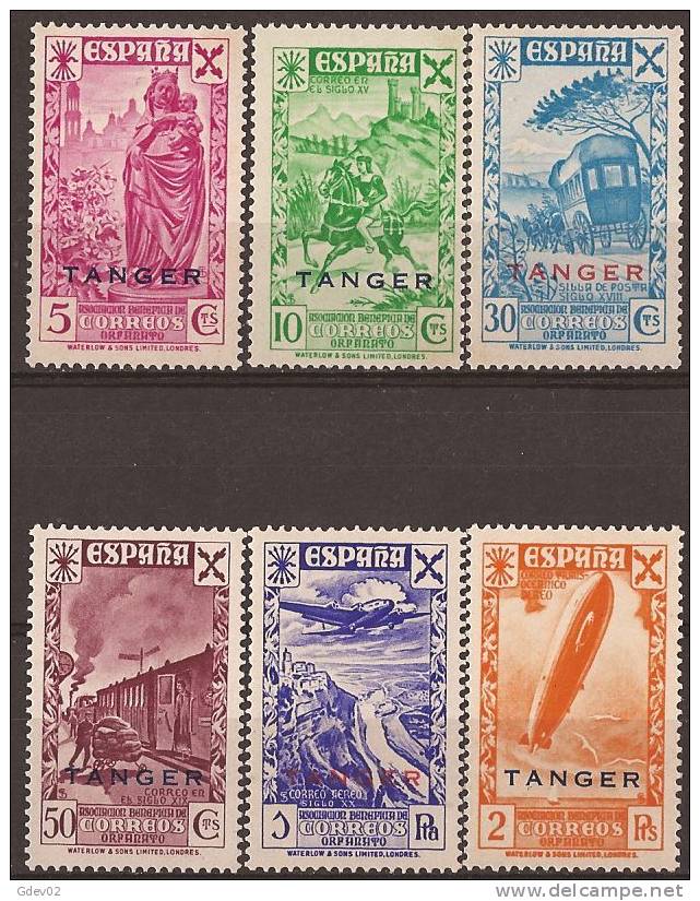 TABE17SF-L2312TTD.Marruecos  Maroc.Marocco.TANGER ESPAÑOL BENEFICENCIA 1943(Ed 17/22**) Sin Charnela.MAGNIFICA - Diligences