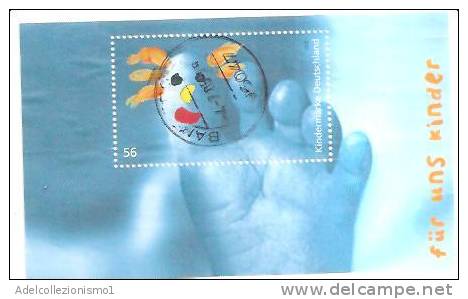 50091)foglietto Tedesco Commemorativo Fur Uns Kinder Con Un Valore + Annullo Bf 59 - 1st Day – FDC (sheets)