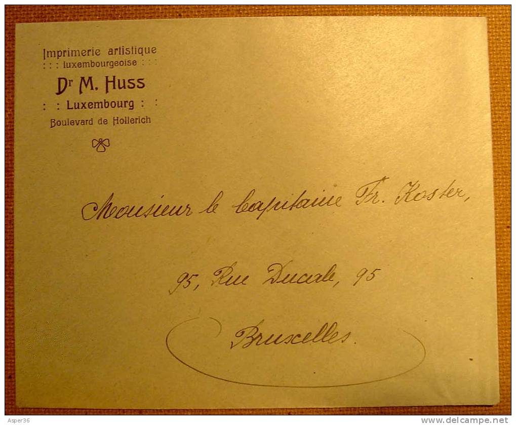 2 Papiers "Imprimerie Artistique, Dr M. Huss, Boulevard De Hollerich, Luxembourg 1926" - Luxembourg