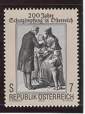 2000 Austria Österreich  Yv 2165  Mi. 2332 ** MNH . 200 Jahre Schutzimpfung In Österreich. - Unused Stamps