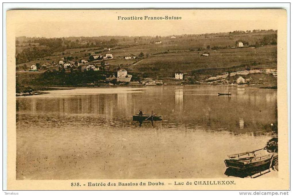 25 - FRONTIERE FRANCO-SUISSE - ENTREE Des BASSINS Du DOUBS - LAC DE CHAILLEXON Ou LAC DES BRENETS - Scan Recto-verso - Autres & Non Classés