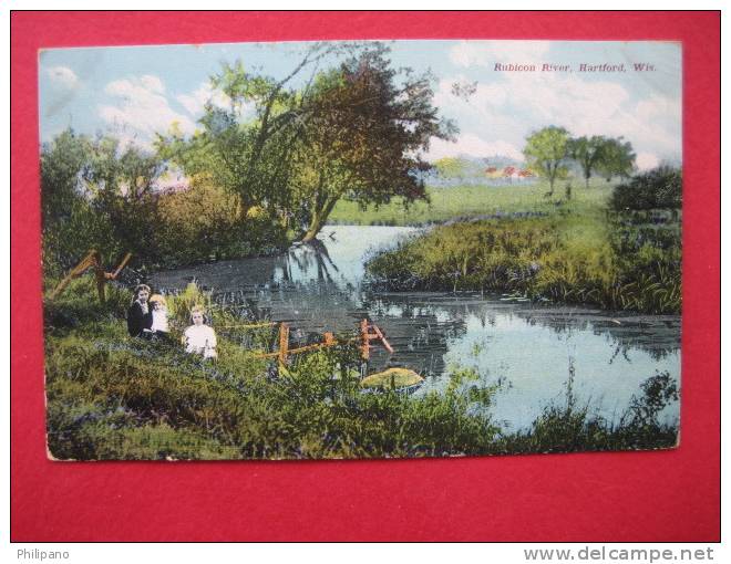 Hartford WI  Rubicon River     1910 Cancel - Otros & Sin Clasificación