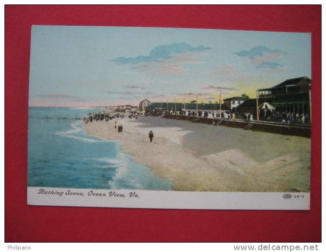 Ocean View Va  Bathing Scene  Circa 1907 - Other & Unclassified