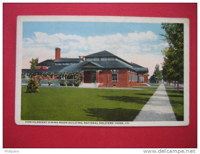 National Soldiers Home Va   Convalescent Diningg Room Building  Vintage Wb - Andere & Zonder Classificatie