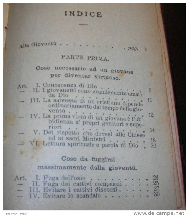 Il Giovane Provveduto Per La Pratica De´ Suoi Doveri Negli Esercizi Di Cristiana Pieta - Giovanni Bosco - 1897. - Old Books