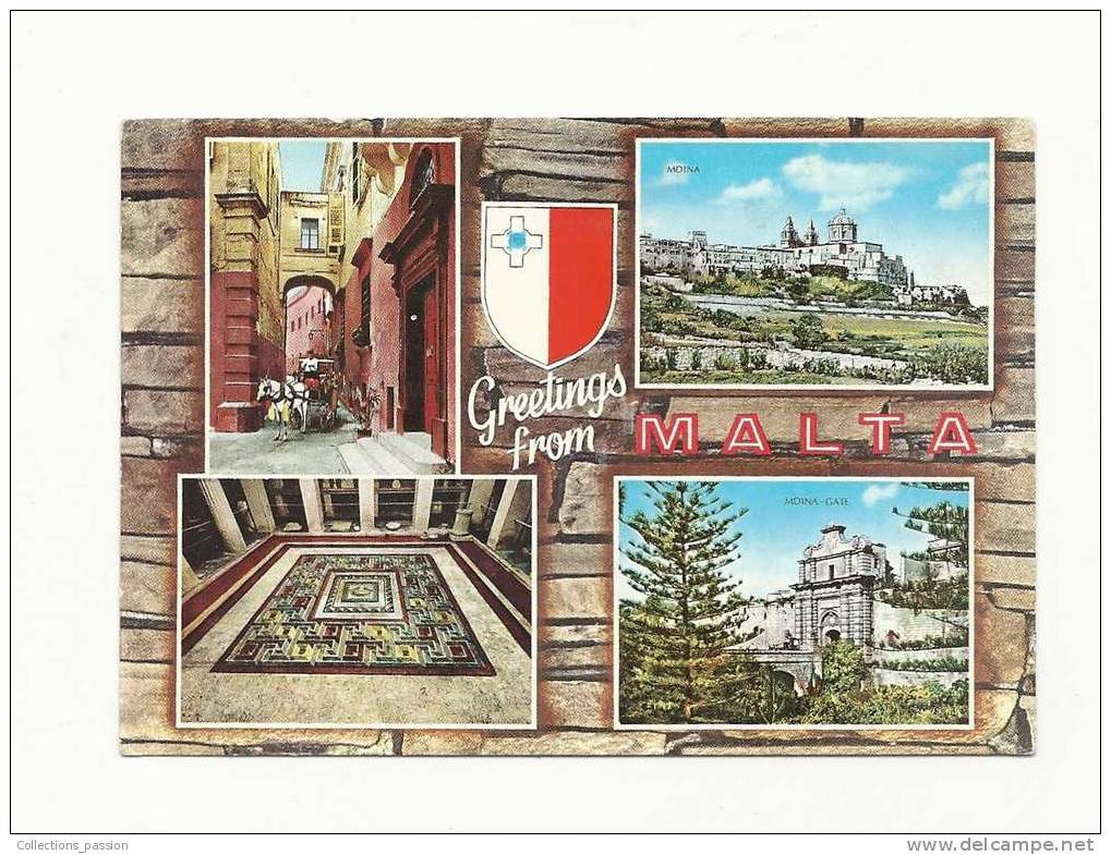 Cp, Malte, Multi-Vues, Voyagée 1983 - Malta