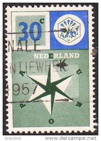 1957 Europa Zegels 30 Cent  Blauwgroen / Blauw NVPH 701 - Usados