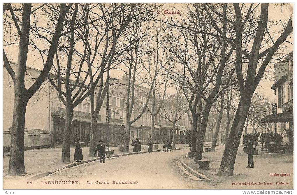 Cpa Labruguière Grand Boulevard - Labruguière