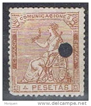 Sello 4 Ptas Alegoria, Telegrafos, Edifil Num 139 T * - Used Stamps