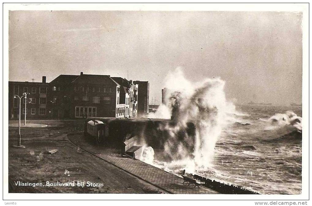 Vlissingen Bouleverd Bij Storm 1959 - Vlissingen