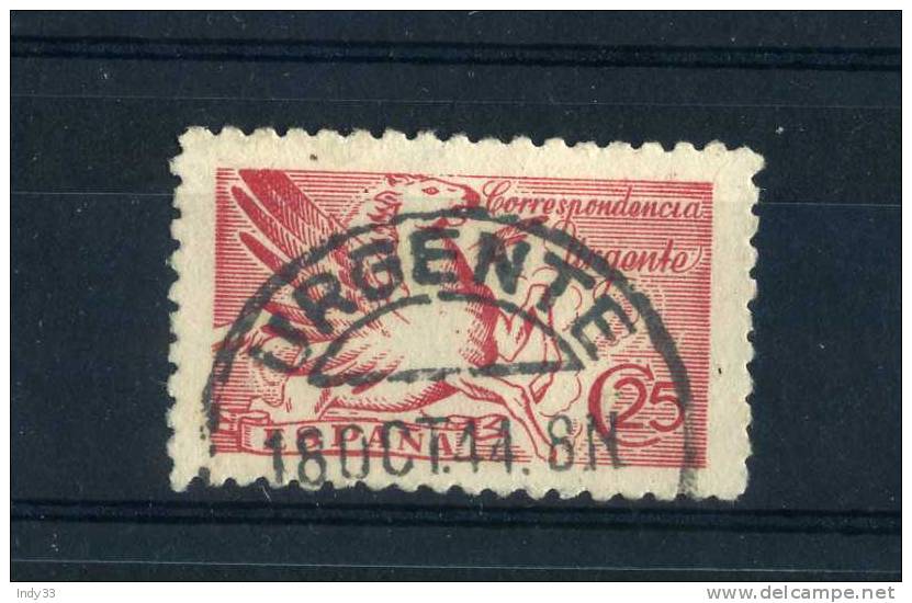 - ESPAGNE . TIMBRE EXPRES 1942.  BELLE OBLITERATION - Correo Urgente