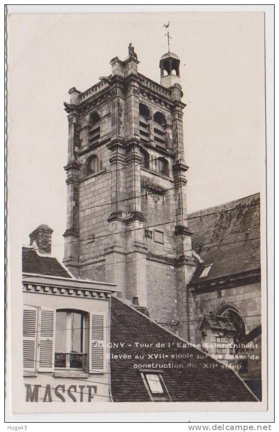 (RECTO/VERSO) JOIGNY - TOUR DE L'EGLISE SAINT THIBAUT - Joigny